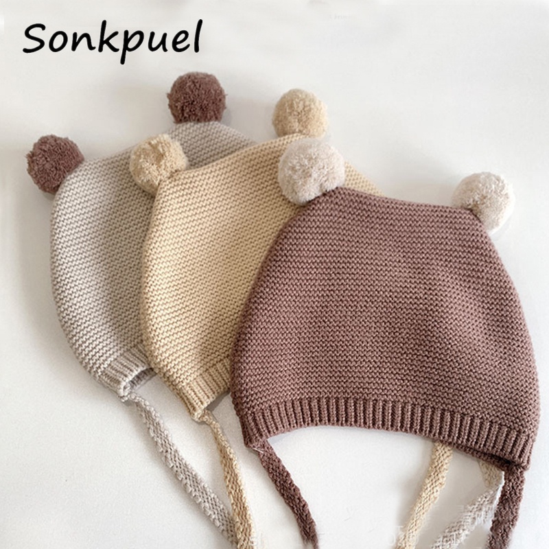 Mũ beanie Trùm Đầu Mềm Mại Giữ Ấm Cho Bé