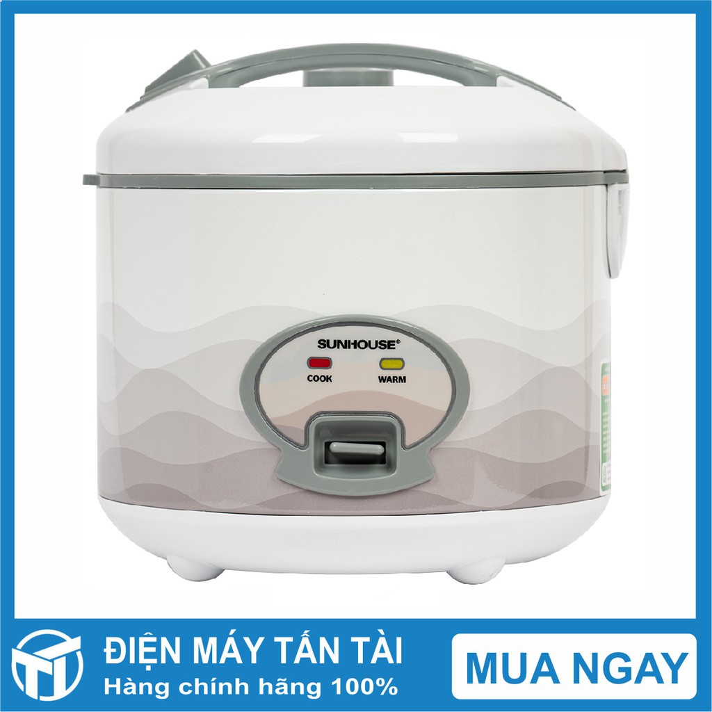 NỒI CƠM ĐIỆN NẮP GÀI SUNHOUSE SHD8602 ,1.8 L, 700W, lòng nồi chống dính, Xuất xứ Việt Nam, bảo hành 12 tháng