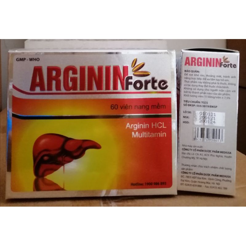 Viên uống giải độc gan, mát gan ARGININ FORTE.