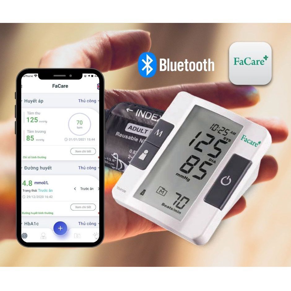 Máy đo huyết áp để bàn Facare FC-P168 bluetooth
