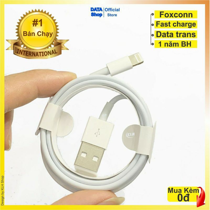 (CHÍNH HÃNG)Cáp sạc nhanh Iphone, ipad, ipod không kén máy ko báo lỗi, dây dài 1m truyền dữ liệu nhanh cho IP 5 6 7 8 X