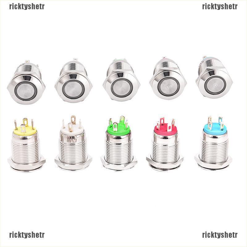 Công Tắc Tạm Thời Có Đèn Led 12mm 5v