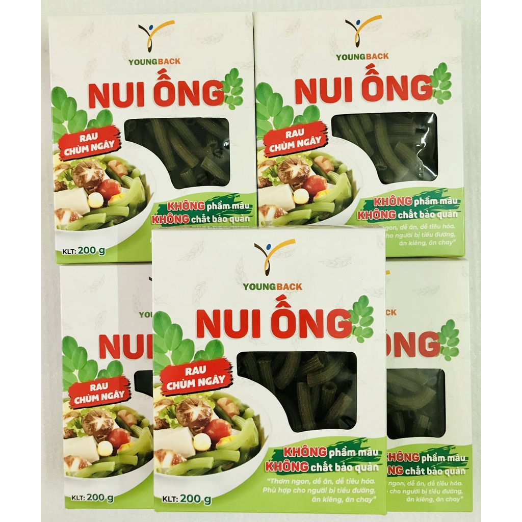 Nui gạo lứt chùm ngây ăn kiêng Young Back hộp 200gr