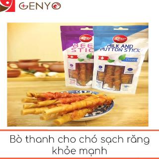 Xương bò cây cho chó sạch răng bảo vệ sức khỏe Genyo pet carre