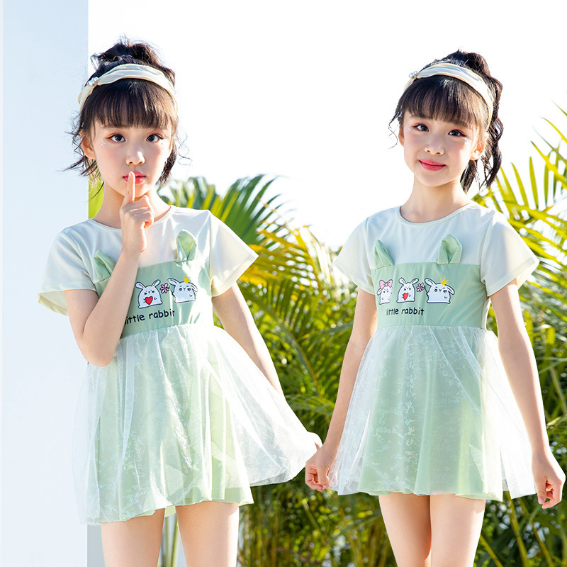 Bộ Áo + Chân Váy Xẻ Tà Đáng Yêu Cho Bé Gái Kiểu Nhật Bản 4-8 Tuổi