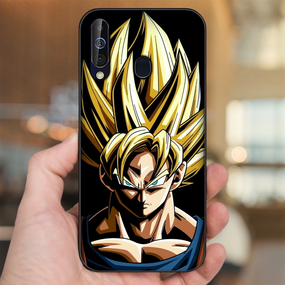 Ốp lưng Samsung A8s, A60, M30 viền đen in hình Goku Dragon Ball