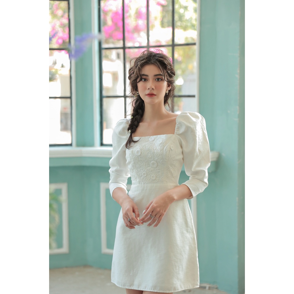 OLV - Đầm White Iris Embro Dress