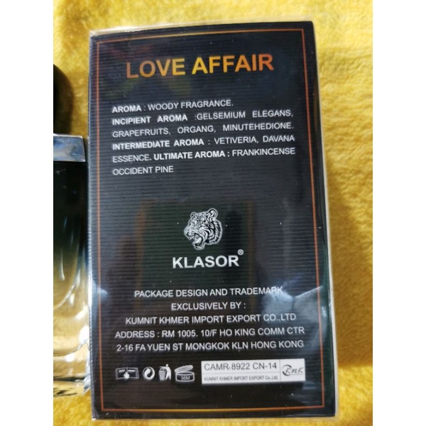 Nước hoa nam Love Affair Klasor Perfume For Him 50ml