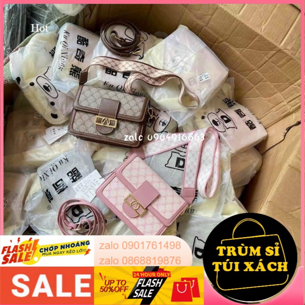 Túi xách nữ đeo chéo khoá ngang dây bản to🚛Freeship🚛
