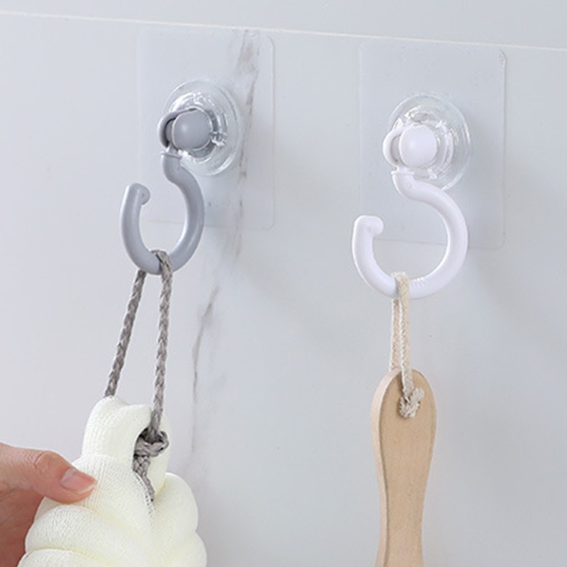 [Hàng mới về] Móc treo đồ gắn tường không cần khoan tiện dụng màu trắng xám đen