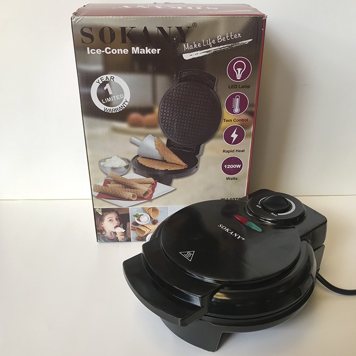 Máy làm vỏ ốc quế vỏ kem Sokany(Ice cream cone maker)