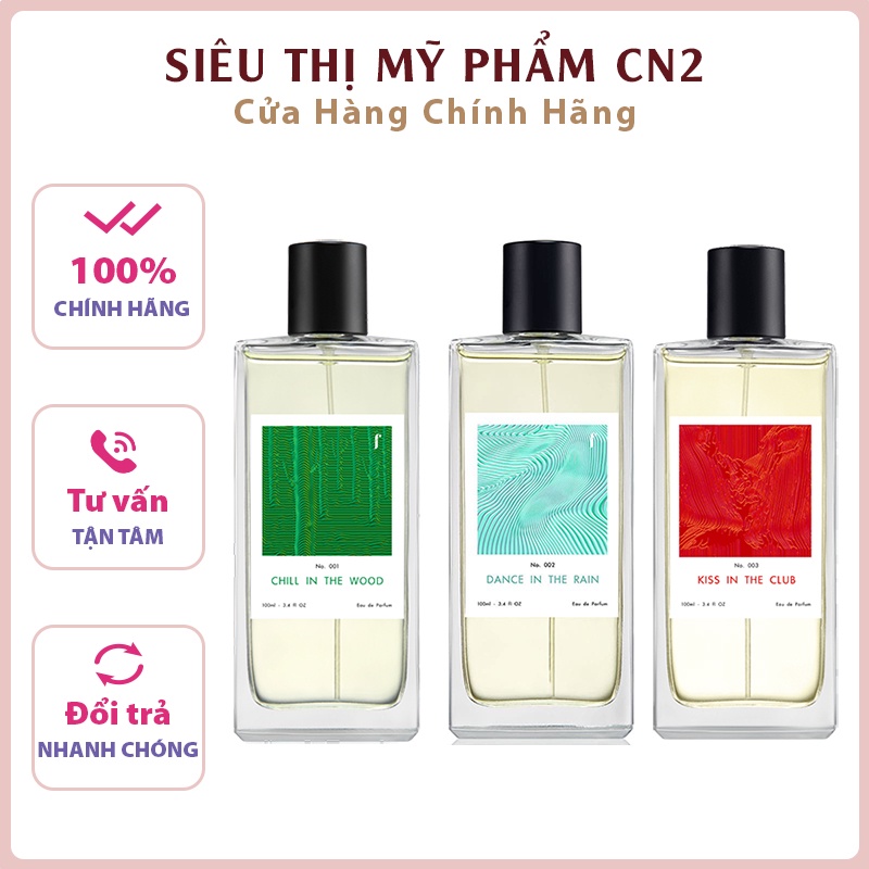 Nước Hoa Unisex F Fresh Spray Chill In The Wood, Dance In The Rain, Kiss In The Club Lưu Hương đến 24 Tiếng chai 100ml