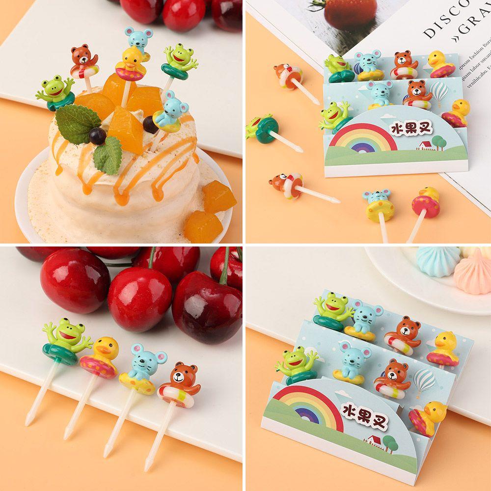 Bộ 8 Nĩa Ăn Tráng Miệng Hình Động Vật Hoạt Hình Dễ Thương