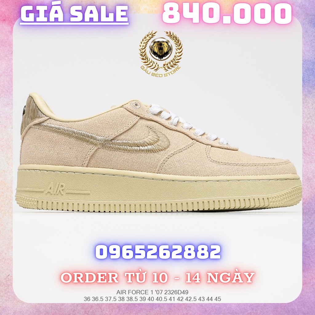 Order 1-2 Tuần + Freeship Giày Outlet Store Sneaker _Stussy x Nike Air Force 1 '07 MSP: 2326D491 gaubeaostore.shop