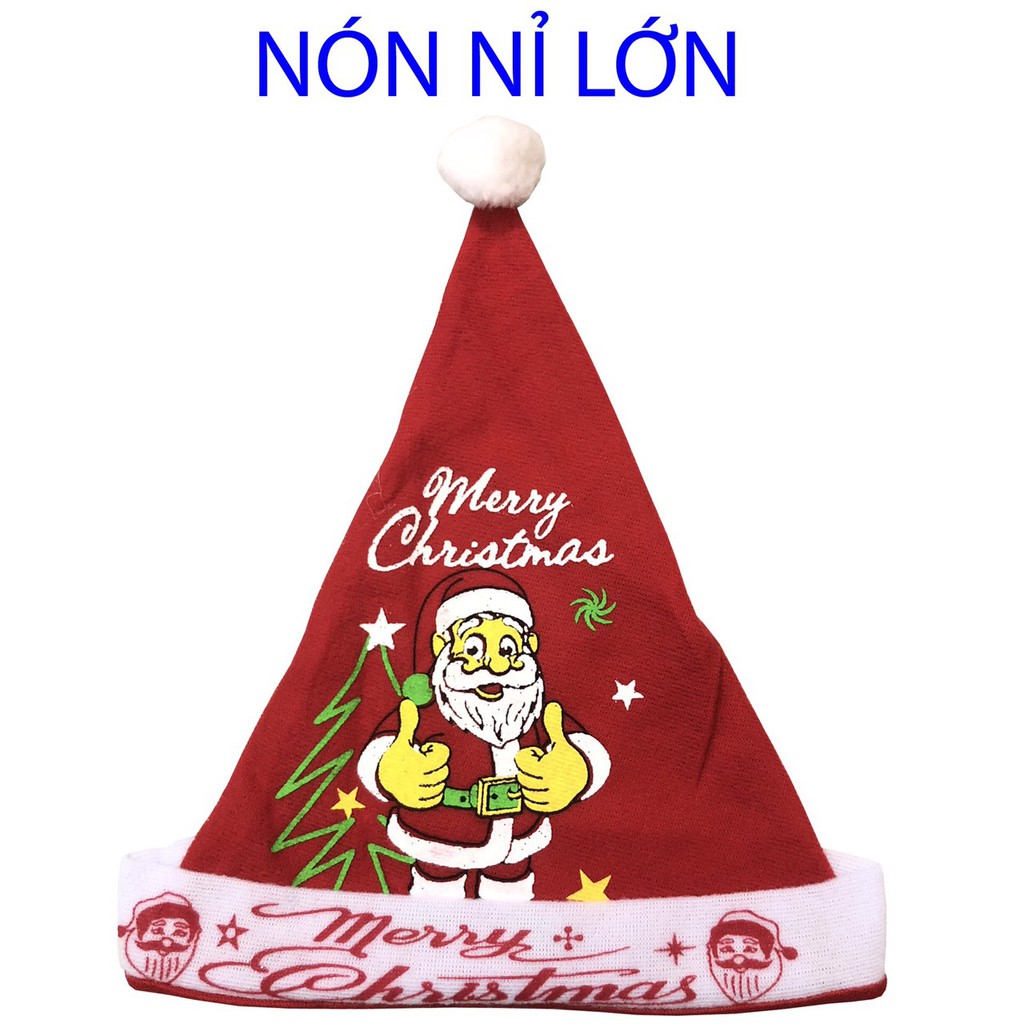 Nón ông già noel vải nỉ cho bé