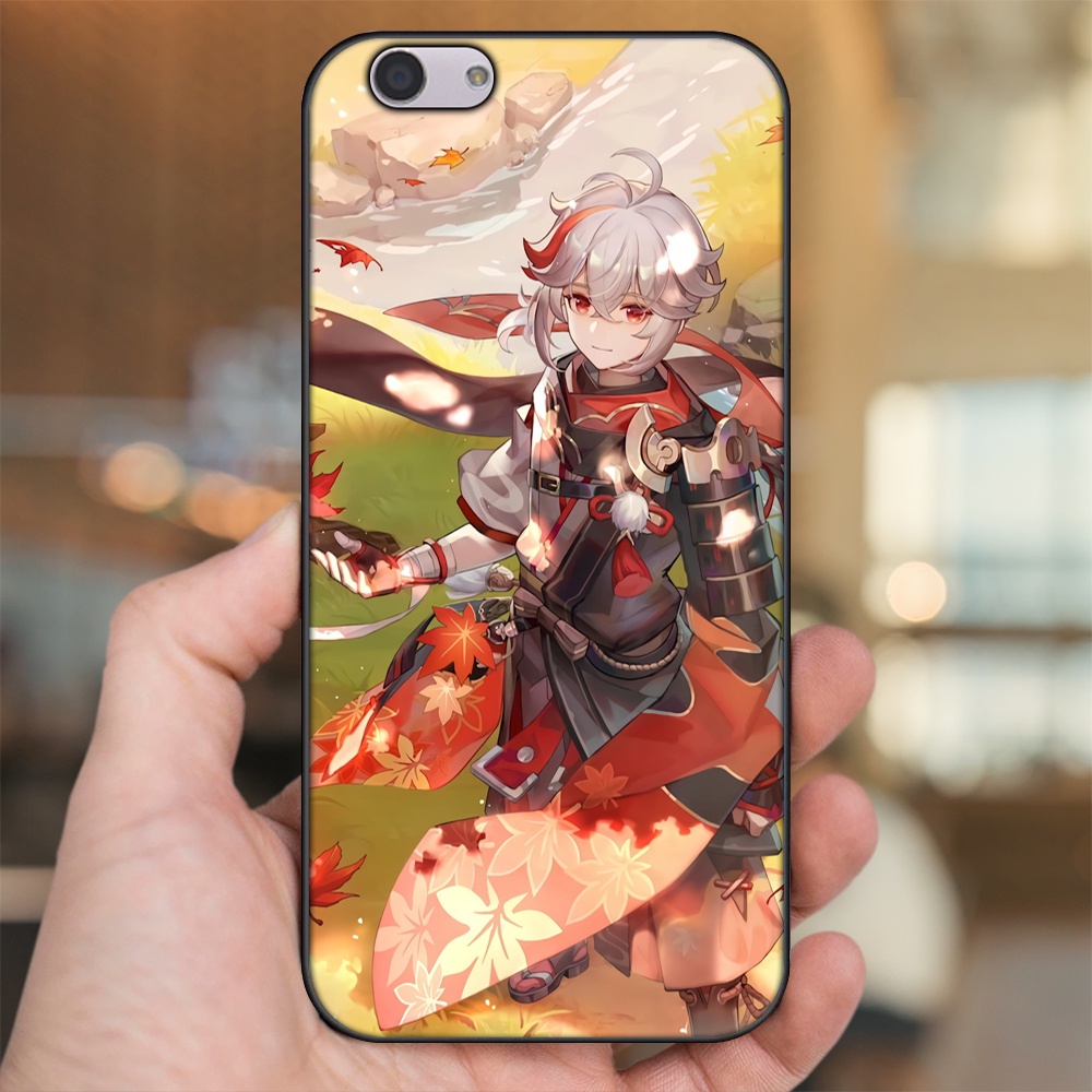 Ốp lưng Oppo F1s, F3, F3 Plus viền đen in hình Kazuha Genshin Impact