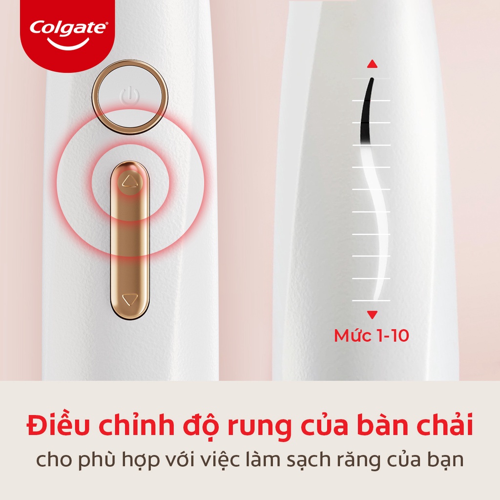 Bộ 2 Bàn chải điện Colgate trắng sáng răng công nghệ sóng âm với 33 chế độ chăm sóc nướu