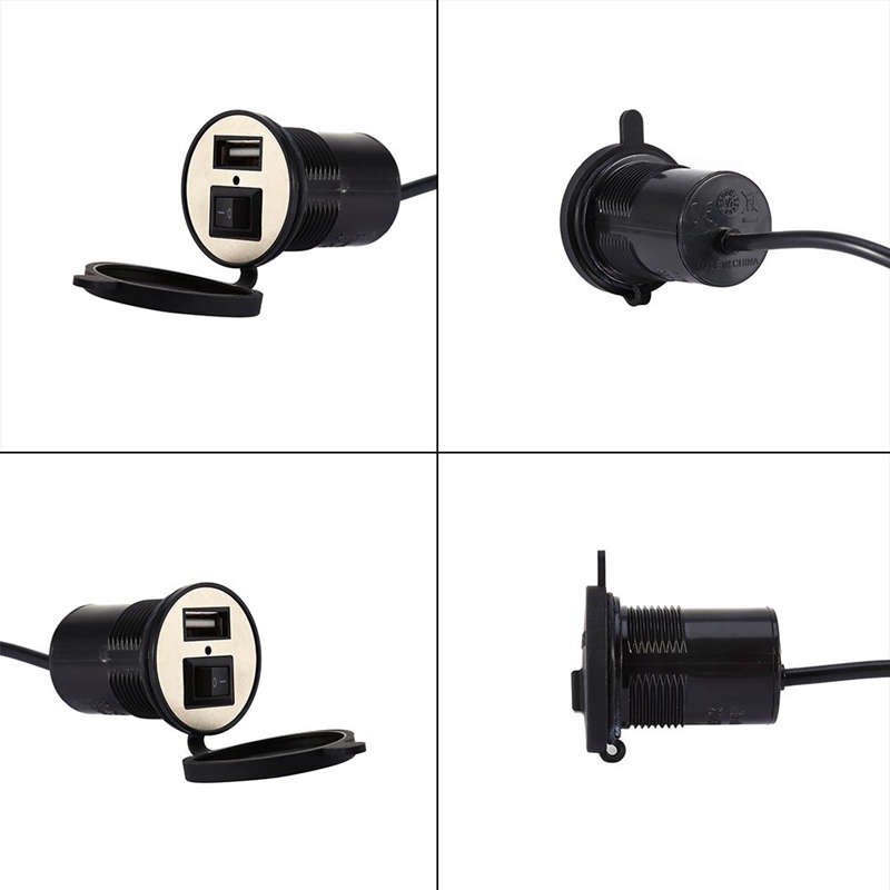 Ổ sạc điện thoại cổng USB 12-24V đa năng cho xe máy