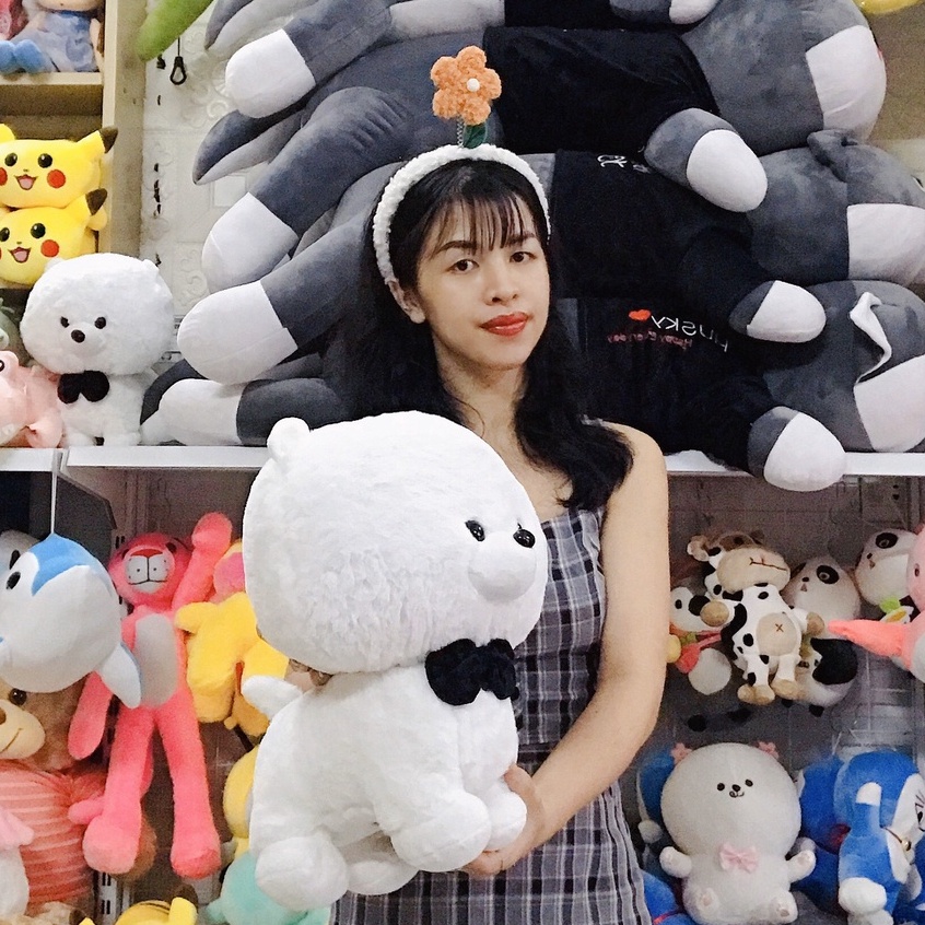 Gấu Bông Cún Phốc Sóc Siêu Dễ Thương Size 40cm Vải Lông Xù Cực Xịn - Ảnh Thật Shop Chụp
