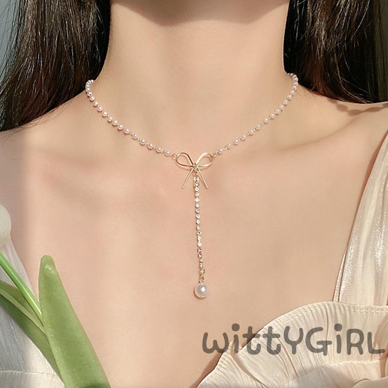 Vòng cổ mặt hình ngôi sao đính ngọc trai nhân tạo tinh tế thời trang cho nữ