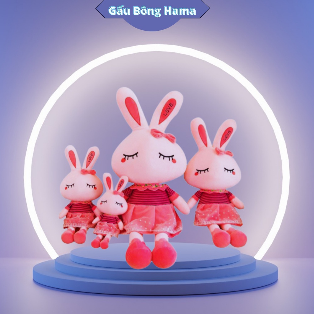 Thỏ Nhồi Bông Cho Bé  Mắt Híp Cao Cấp