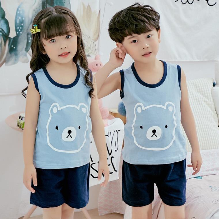 [ Rẻ nhất shopee] Bộ quần áo cộc tay cho bé trai, bé gái chất liệu cotton hàng Quảng Châu cao cấp size to từ 4-10 tuổi