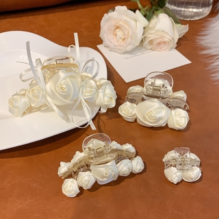  Kẹp tóc hình hoa hồng 3D phong cách lãng mạn