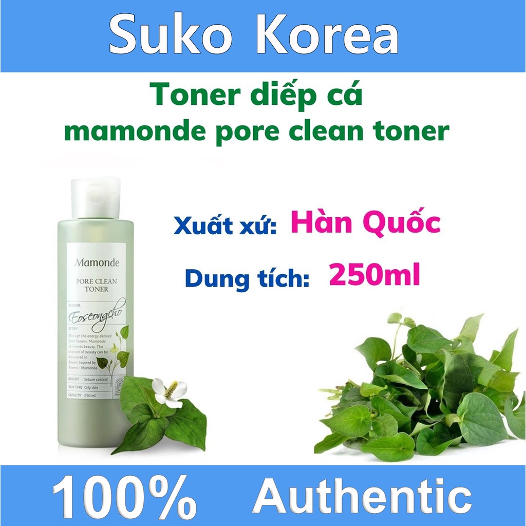Nước hoa hồng diếp cá mamonde, Toner rau diếp cá Mamonde Pore Clean Eoseongcho chính hãng 250ml | BigBuy360 - bigbuy360.vn