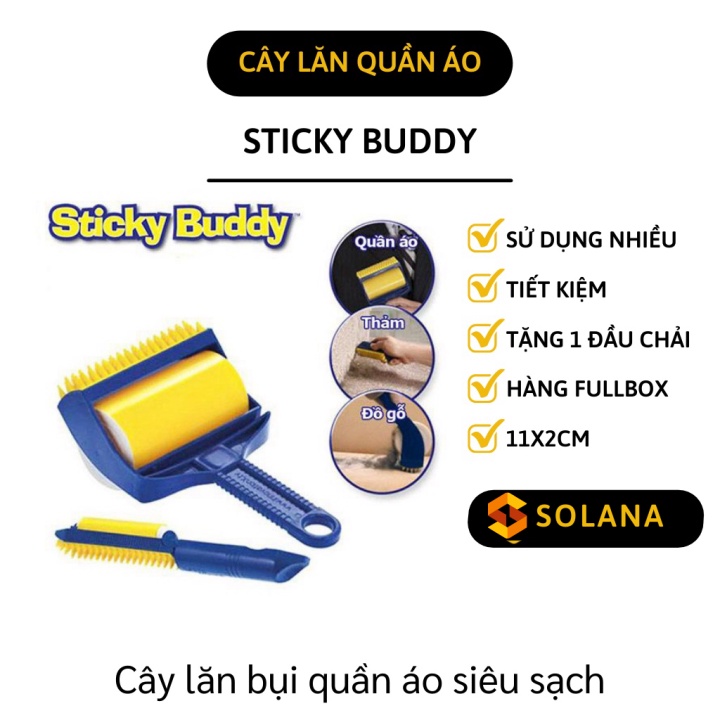 Bộ cây lăn bụi làm sạch - Cây lăn quần áo Sticky Buddy giúp lấy sạch bụi bẩn, sợi vải...trên bề mặt quần áo 21