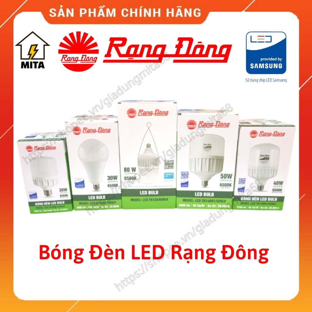 Bóng LED Rạng Đông, ChipLED SAMSUNG, 30W-40W-50W-80W - MITA