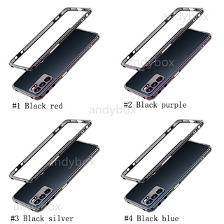 Ốp điện thoại viền mềm phối khung kim loại bảo vệ cho OPPO Reno 6 Pro Reno6 Reno5 5G Reno 5 Pro