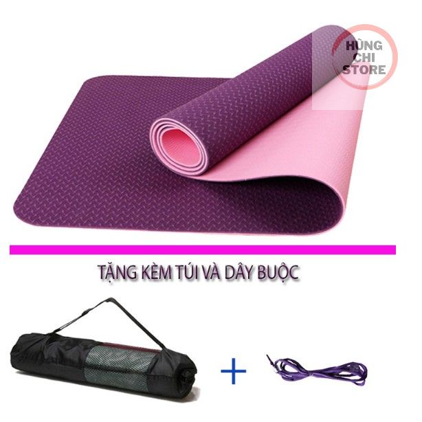 Thảm YOGA 2 Lớp Cao Cấp, Tập Gym, Chống Trơn Trượt Tiện Lợi 💦