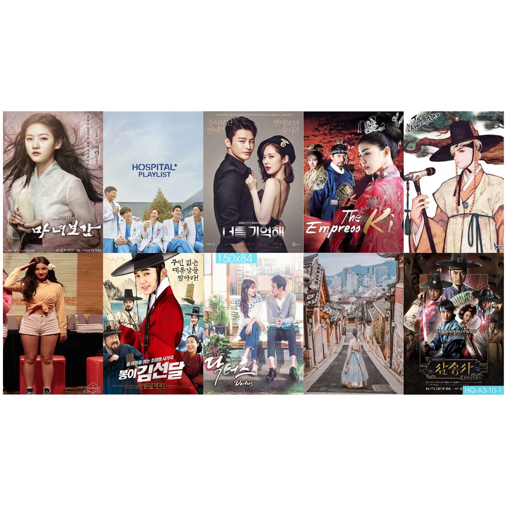 Combo Set 10 tờ Decal dán tường Hàn Quốc