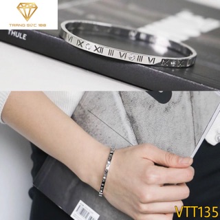 Vòng tay titan la mã bảng mỏng VTT136