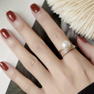 Nhẫn đeo ngón trỏ thiết kế tinh tế thời trang mới 2022 phong cách haobing boutiqu cho nữ