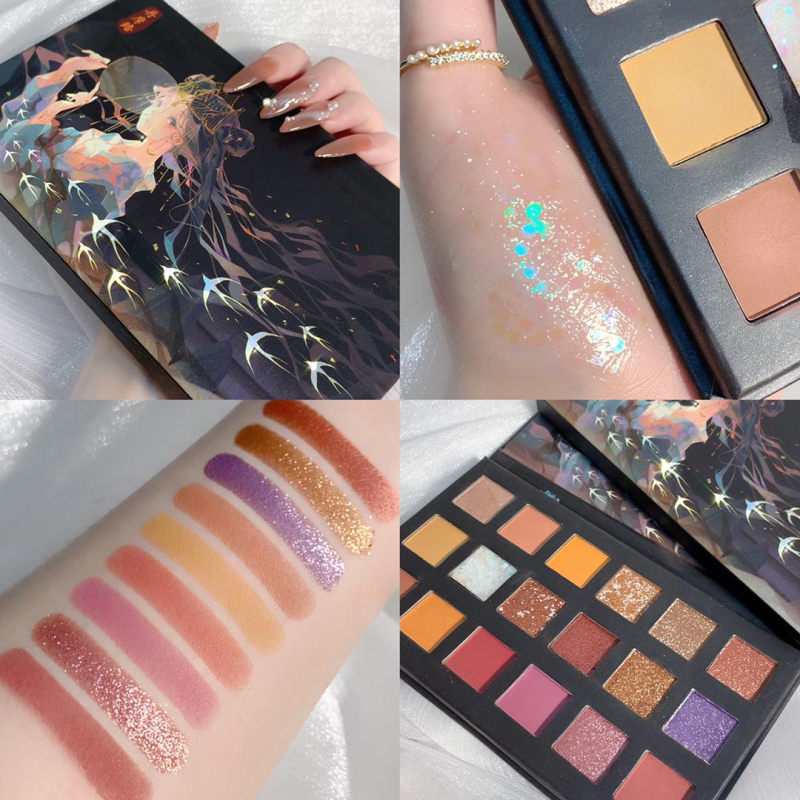 Bảng Phấn Mắt Danmoreluo style 18 Màu Lì Và Ánh Nhũ Ngọc Trai Tông Đất Siêu Lấp Lánh MKE | BigBuy360 - bigbuy360.vn