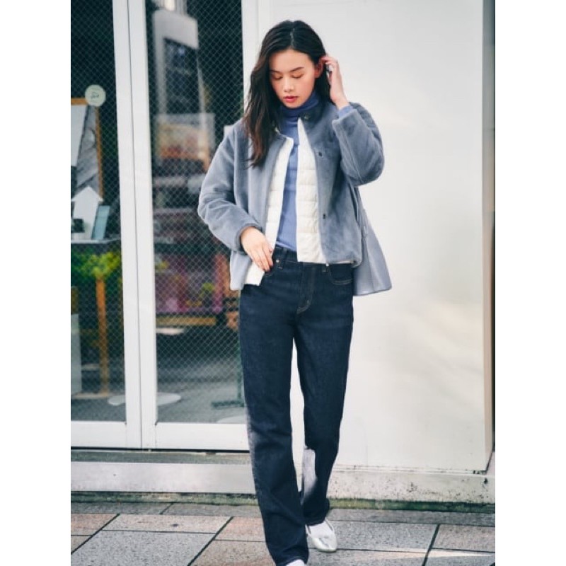 Áo khoác lông mịn Uniqlo còn size L màu như ảnh