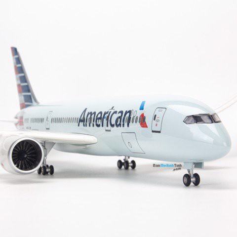 Mô hình máy bay lắp ráp có đèn led American Airlines Boeing B787 47cm Everfly