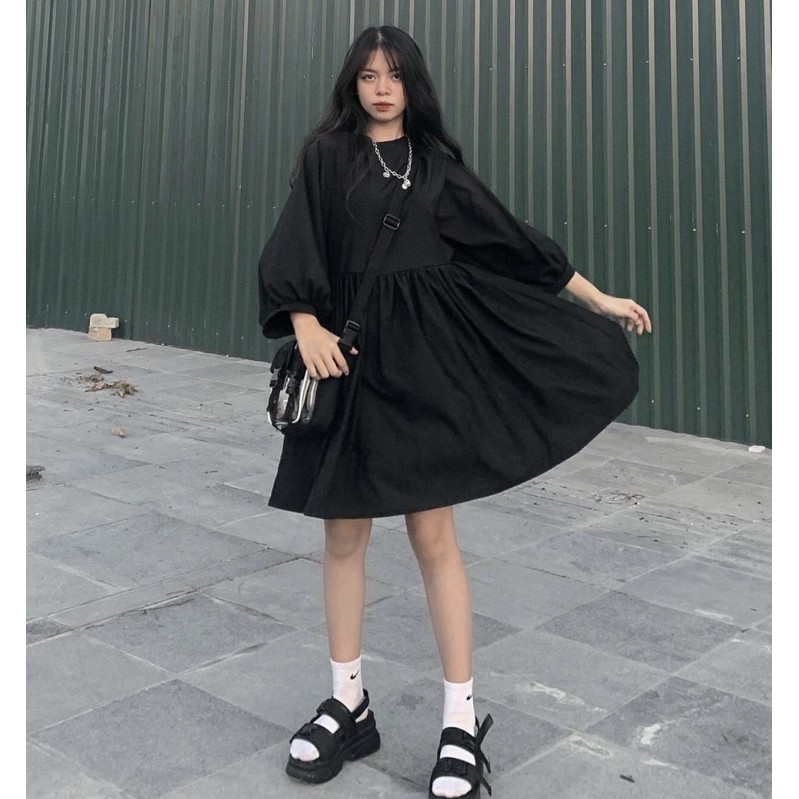 VÁY BABYDOLL TRƠN TAY CHUÔNG SIÊU CUTE