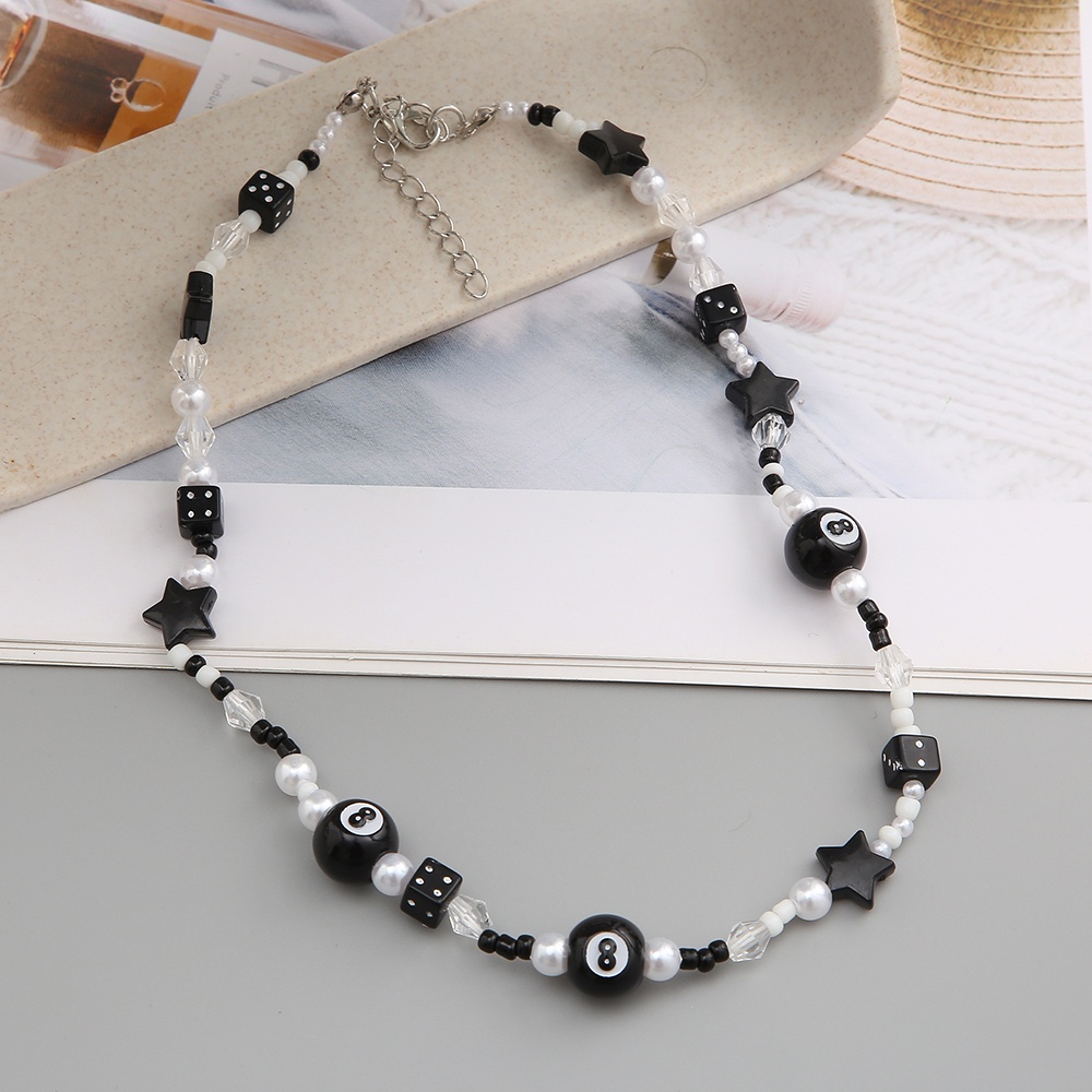 Vòng Cổ Choker Chuỗi Hạt Ngọc Trai Trắng Đen Thời Trang Cho Nữ