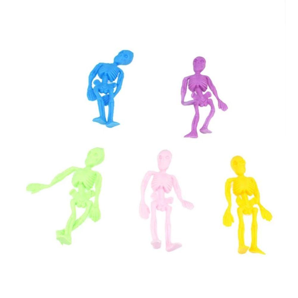 LILYES Easter Egg Basket Stuffers Stretchy Skeleton Small Toys Anti-stress Toys Skeleton Toys Stress Relief Toy Classroom Prizes Kid Gift Party Favors Pinata Filler Stretchy Toys Halloween Skeletons