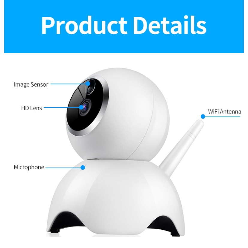 White eWeLink APP Camera Smart IOT HD Camera Reomotely Viewing 720P One Million Pixel Smart Camera Ⓡ