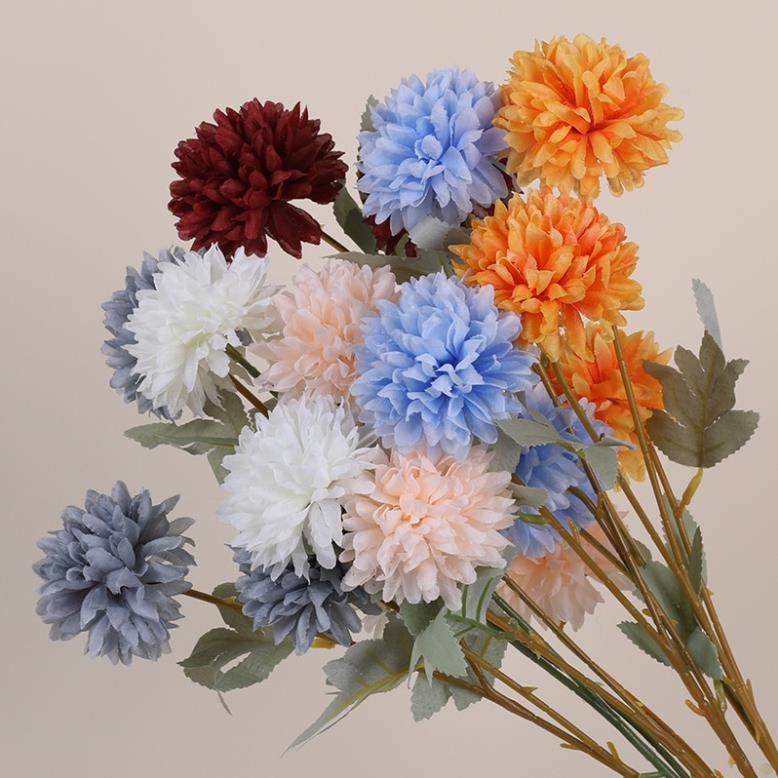 Hoa bồ công anh giả bằng lụa loại có 3 bông, lớn 7cm dài 69cm dùng để bó hoa cực đẹp