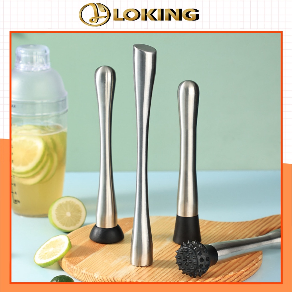 Chày dầm pha chế dành cho Bartender, Bar Muddler kim loại và nhựa pp, nhiều loại - Loking
