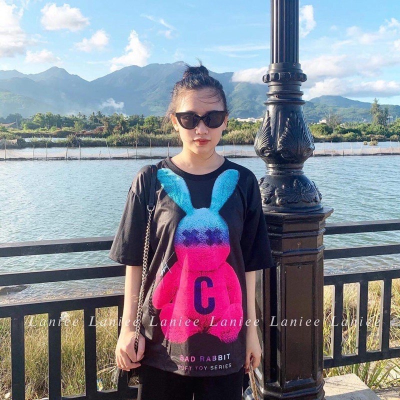 Áo Thun Tay Lỡ Thỏ C CAMNHUNG Áo Thun Nam Nữ Unisex Hot Hit