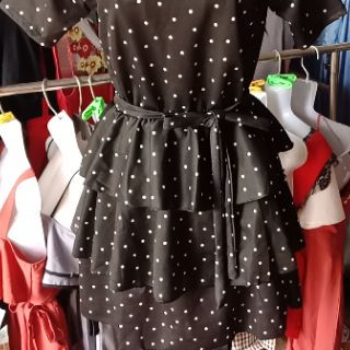 Đầm chấm bi 3 tầng