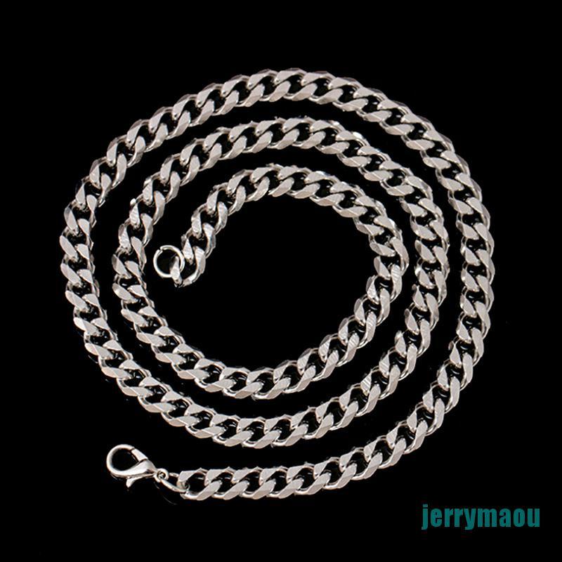 [JERM] Size 4-6mm Men's Necklace Stainless Steel Cuban Link Chain Hip Hop Jewelry Gift  RAOU