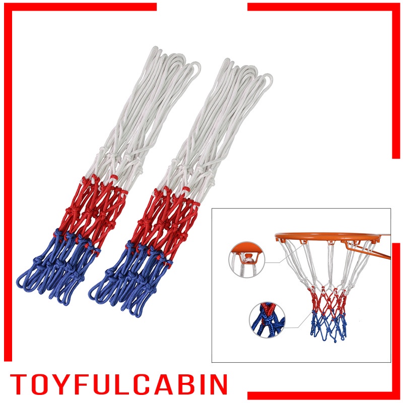 Bộ 2 Quả Bóng Rổ Bằng Sợi Polyester Bện Dày Dặn Chống Mưa Tiện Dụng