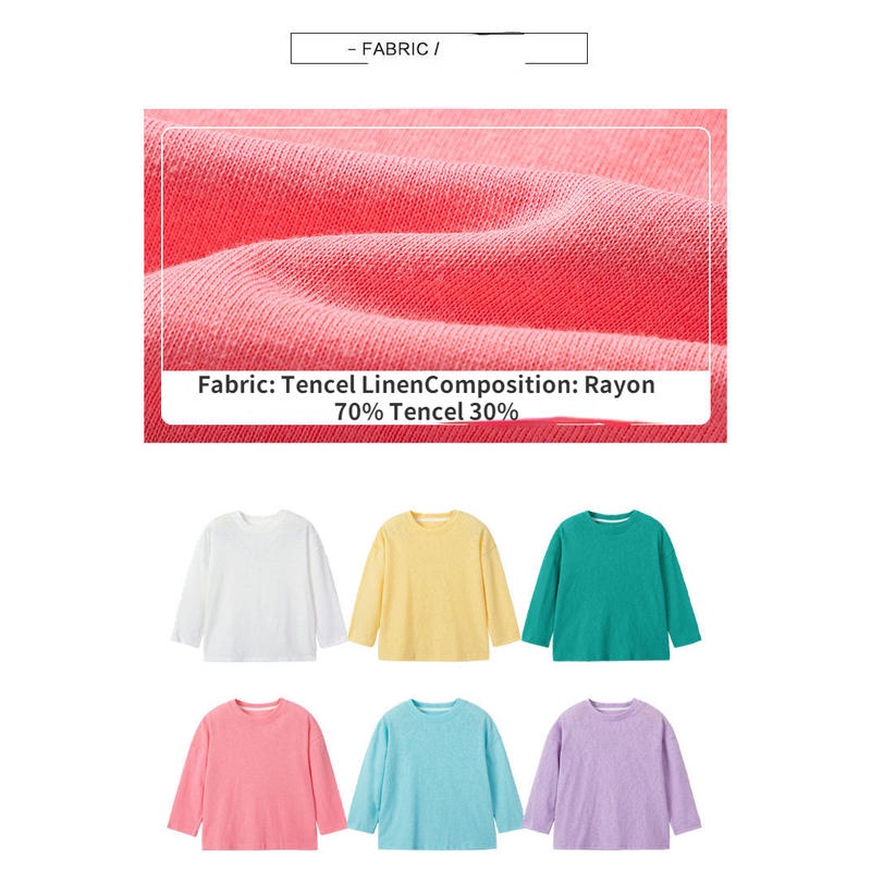 Áo Thun Mỏng Tay Dài Chống Nắng Dáng Rộng Màu Kẹo Thời Trang Mùa Hè Dành Cho Trẻ Em