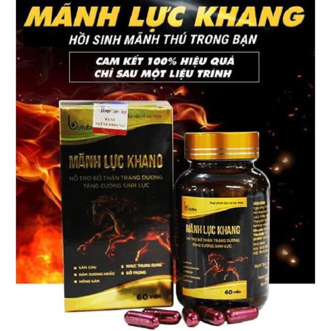 [CHÍNH HÃNG] Mãnh Lực Khang - Viên Uống Sinh Lý Dành Cho Phái Mạnh (Hộp 60 viên)